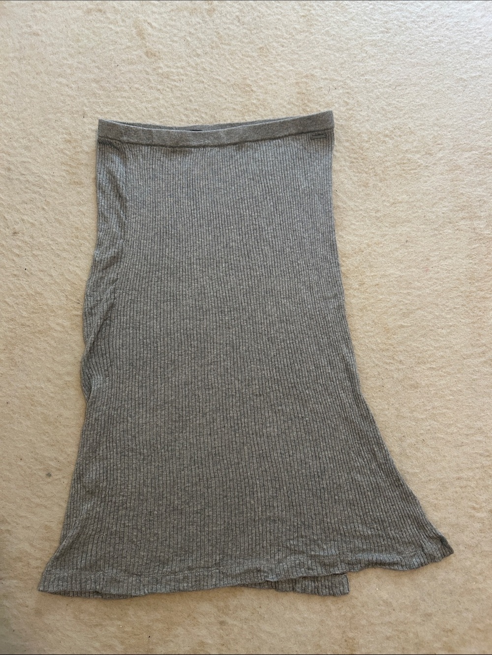 Savage X Fenty Ribbed Knit Midi Skirt - Gray